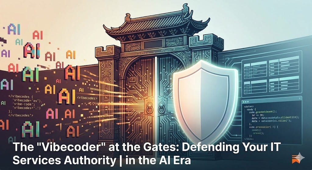 The "Vibecoder" at the Gates: Defending Your IT Services Authority in the AI Era